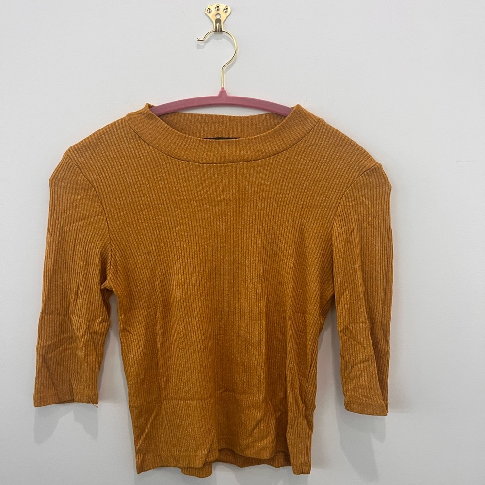 American Dream Golden Ribbed Top